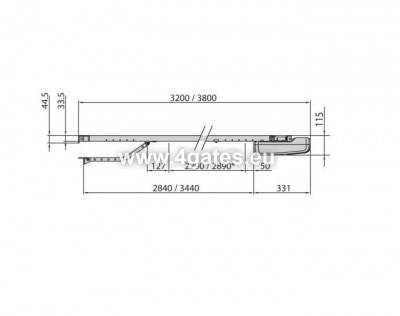 Привод BFT BOTTICELLI SMART 850 24V - 13m² для гаражных секционных ворот.