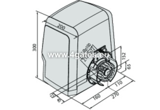 Skyveportmotor BFT ARES BT A1000