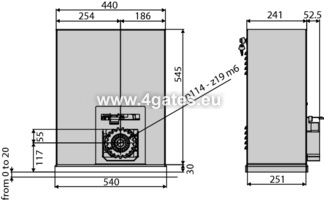 Skyveportmotor BFT SP3500 TRI 230